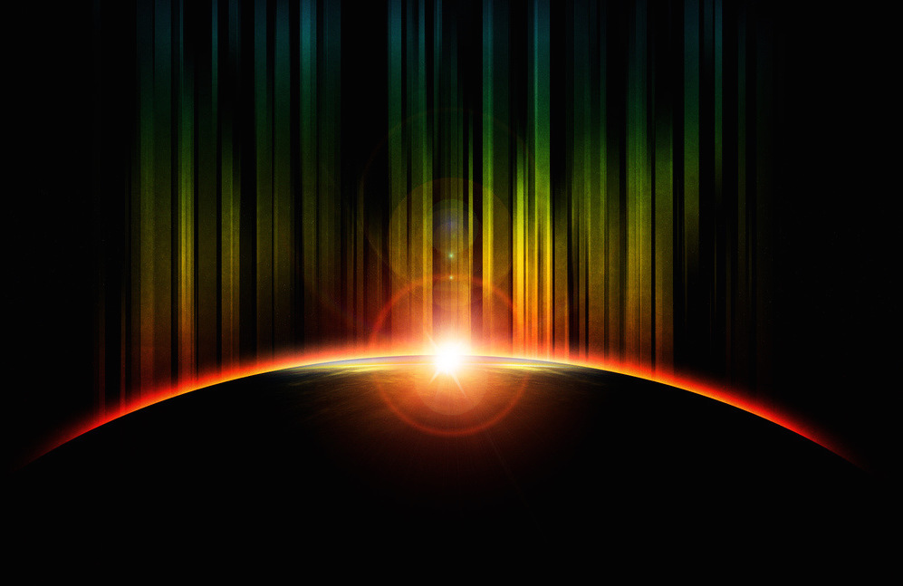 Eclipse seen from space