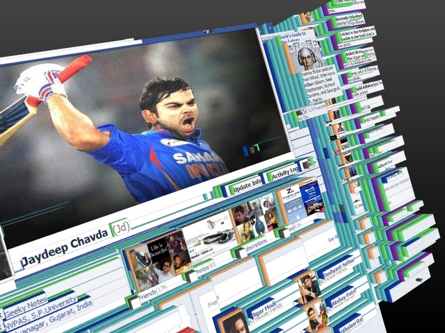 3D structure of facebook page